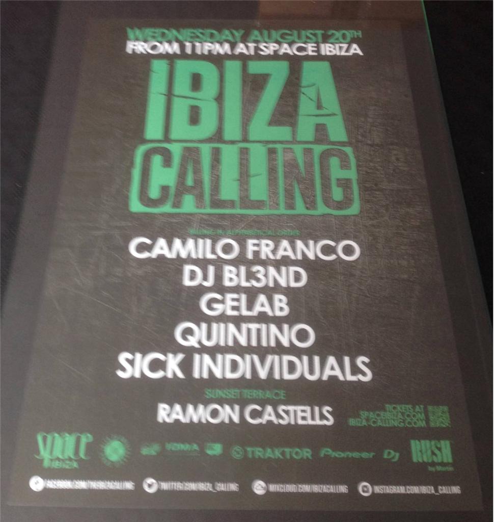 IBIZA CALLING 2014 @ SPACE IBIZA - IBIZA CLUB POSTERS - HOUSE MUSIC EDM DJ - Picture 11 of 16