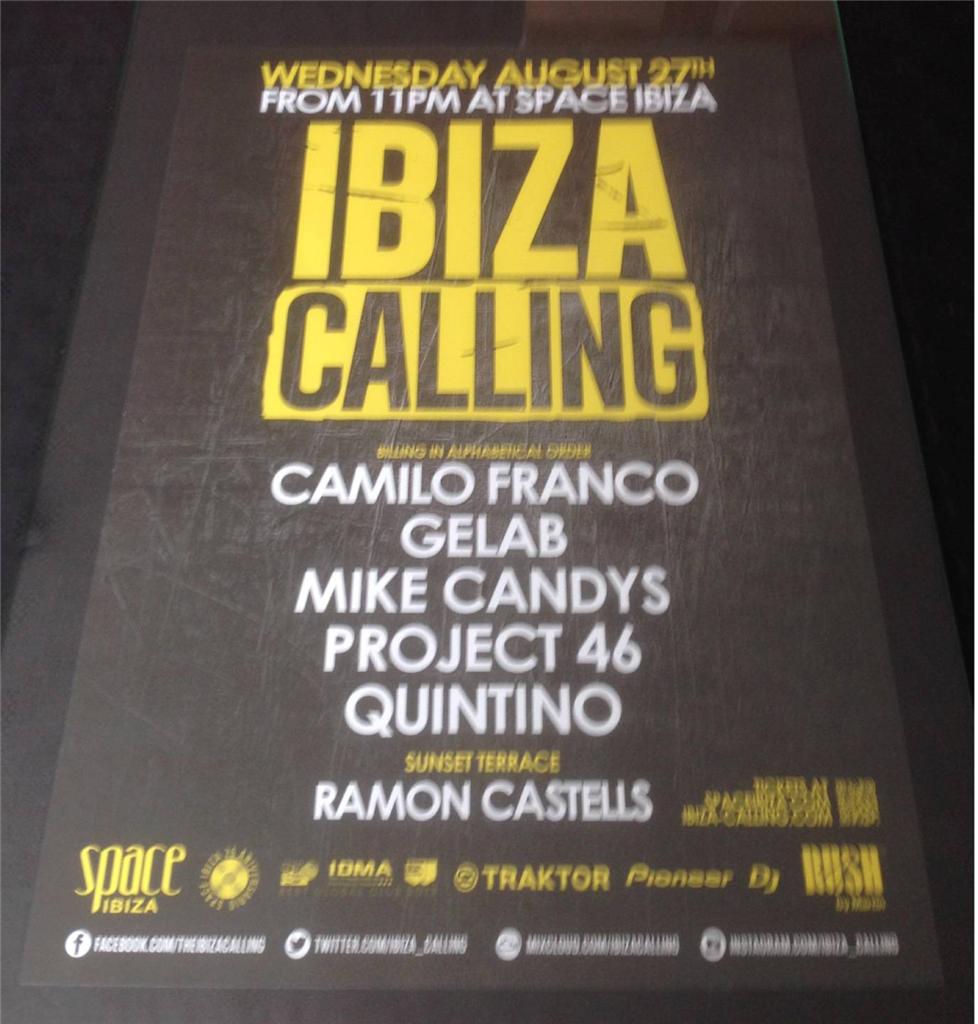 IBIZA CALLING 2014 @ SPACE IBIZA - IBIZA CLUB POSTERS - HOUSE MUSIC EDM DJ - Picture 12 of 16