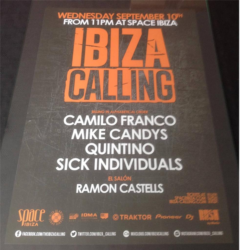 IBIZA CALLING 2014 @ SPACE IBIZA - IBIZA CLUB POSTERS - HOUSE MUSIC EDM DJ - Picture 14 of 16