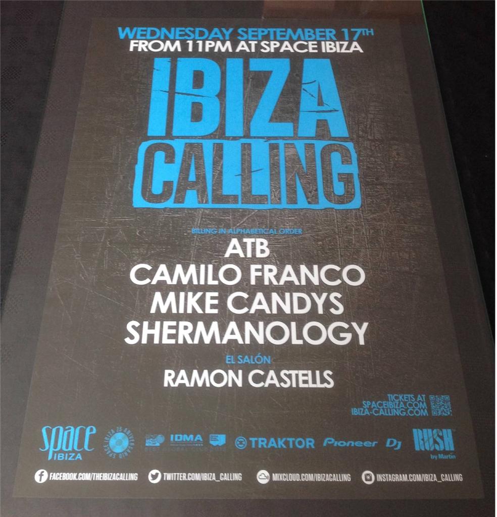 IBIZA CALLING 2014 @ SPACE IBIZA - IBIZA CLUB POSTERS - HOUSE MUSIC EDM DJ - Picture 15 of 16