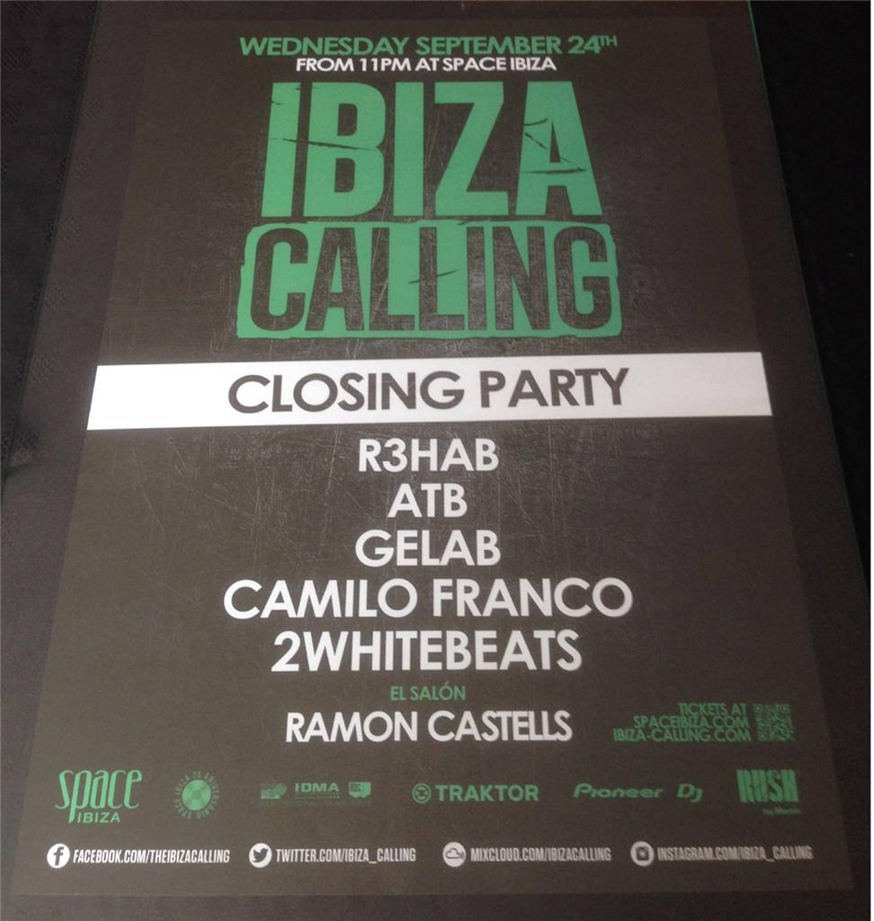IBIZA CALLING 2014 @ SPACE IBIZA - IBIZA CLUB POSTERS - HOUSE MUSIC EDM DJ - Picture 16 of 16