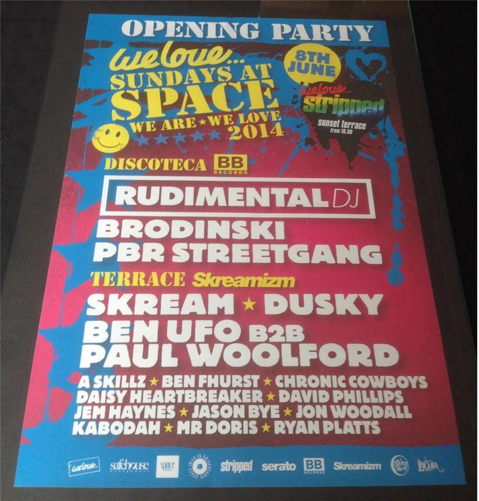 WE LOVE SPACE 2014 @ SPACE IBIZA - IBIZA CLUB POSTERS - HOUSE MUSIC DJ