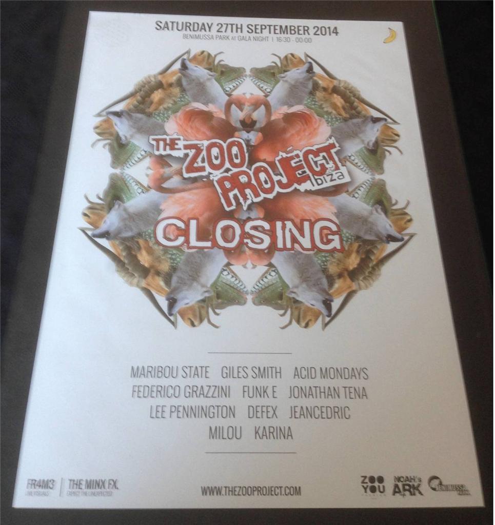 THE ZOO PROJECT 2014 @ GALA NIGHT BENIMUSSA PARK - IBIZA CLUB POSTERS - ANIMALS - Picture 19 of 19