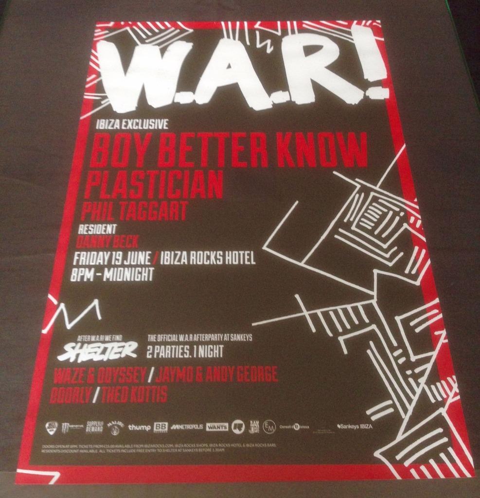 WE ARE ROCKSTARS W.A.R 2015 @ IBIZA ROCKS HOTEL - IBIZA CLUB POSTERS - DJ MUSIC - Picture 4 of 16
