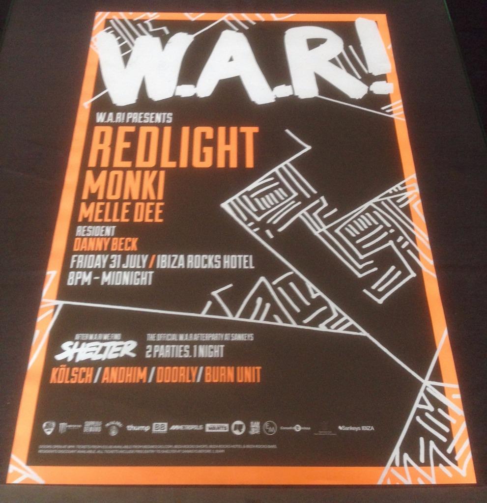 WE ARE ROCKSTARS W.A.R 2015 @ IBIZA ROCKS HOTEL - IBIZA CLUB POSTERS - DJ MUSIC - Picture 10 of 16