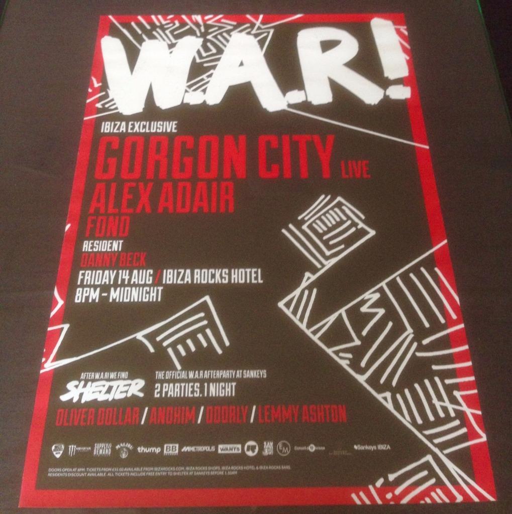 WE ARE ROCKSTARS W.A.R 2015 @ IBIZA ROCKS HOTEL - IBIZA CLUB POSTERS - DJ MUSIC - Picture 12 of 16