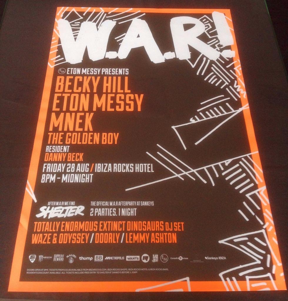 WE ARE ROCKSTARS W.A.R 2015 @ IBIZA ROCKS HOTEL - IBIZA CLUB POSTERS - DJ MUSIC - Picture 14 of 16