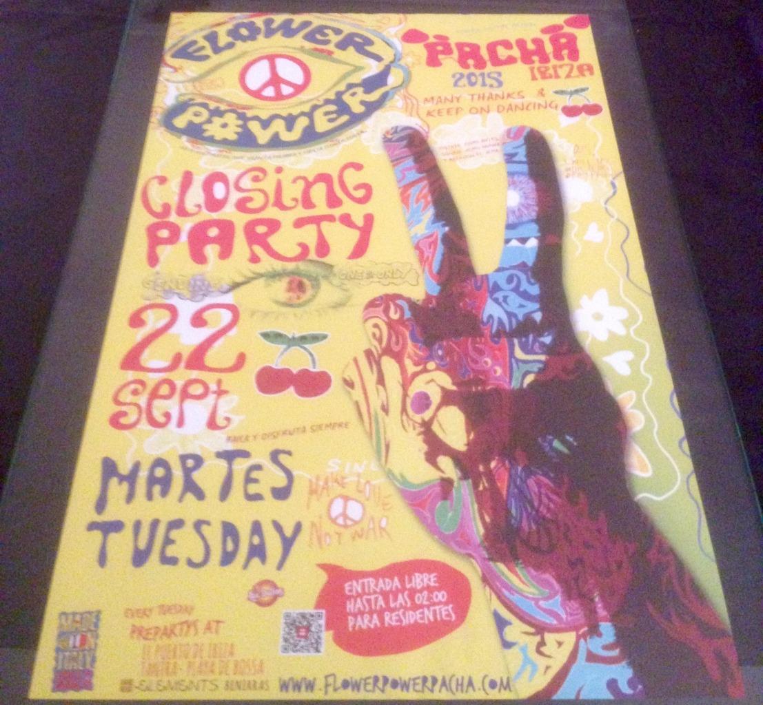 FLOWER POWER 2015 @ PACHA CLUB - IBIZA CLUB POSTERS - HIPPY 60s 70s 80s MUSIC - Picture 16 of 16