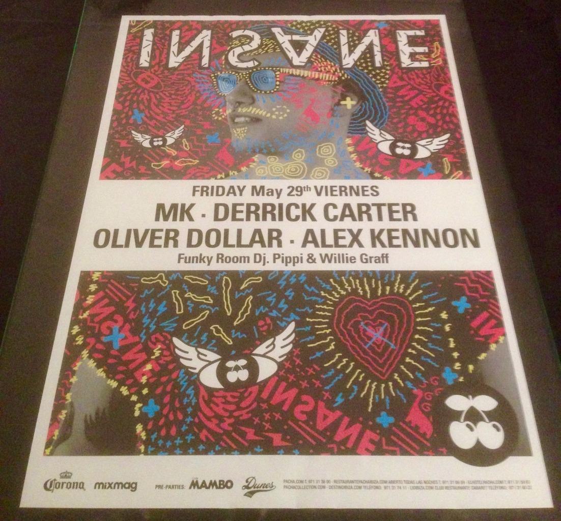 INSANE 2015 @ PACHA CLUB - IBIZA CLUB POSTERS - DEEP HOUSE TECHNO MUSIC DJ - Picture 2 of 19