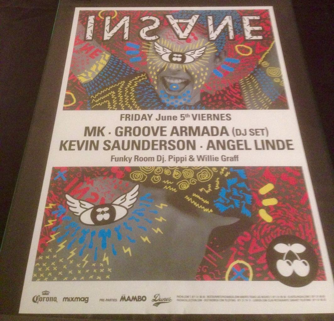 INSANE 2015 @ PACHA CLUB - IBIZA CLUB POSTERS - DEEP HOUSE TECHNO MUSIC DJ - Picture 3 of 19