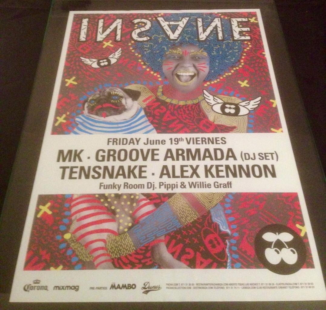 INSANE 2015 @ PACHA CLUB - IBIZA CLUB POSTERS - DEEP HOUSE TECHNO MUSIC DJ - Picture 5 of 19