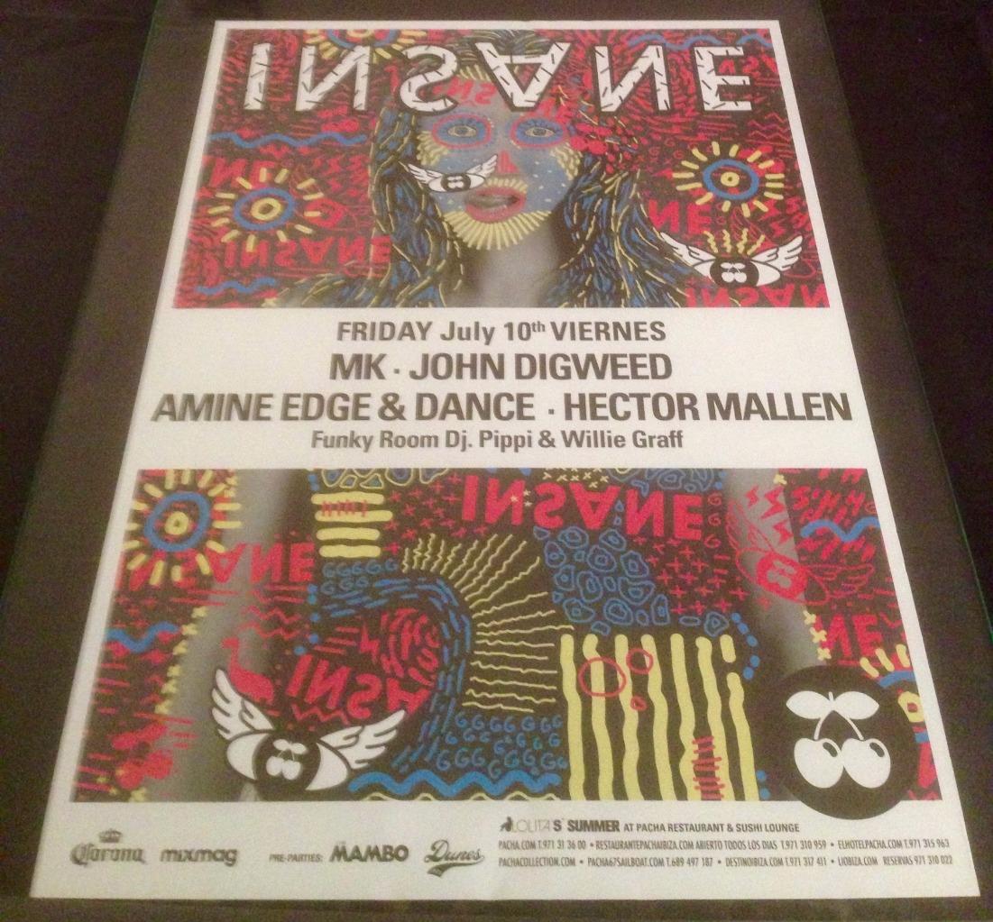INSANE 2015 @ PACHA CLUB - IBIZA CLUB POSTERS - DEEP HOUSE TECHNO MUSIC DJ - Picture 7 of 19