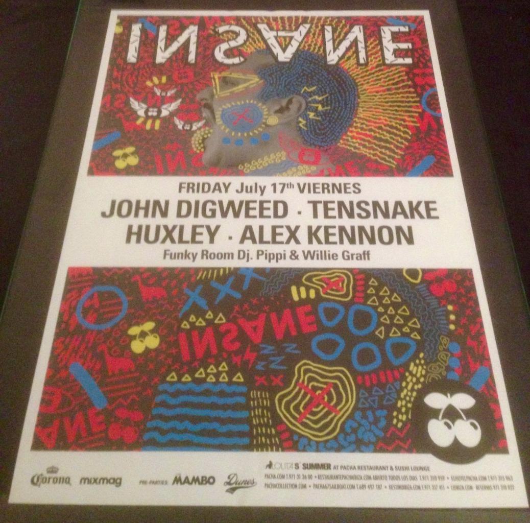 INSANE 2015 @ PACHA CLUB - IBIZA CLUB POSTERS - DEEP HOUSE TECHNO MUSIC DJ - Picture 8 of 19
