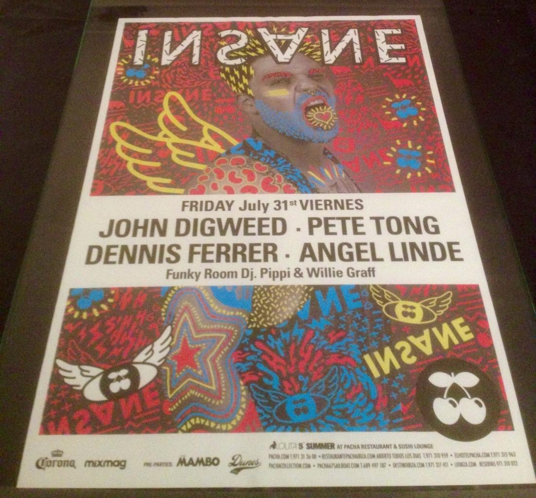 INSANE 2015 @ PACHA CLUB - IBIZA CLUB POSTERS - DEEP HOUSE TECHNO MUSIC DJ - Picture 10 of 19