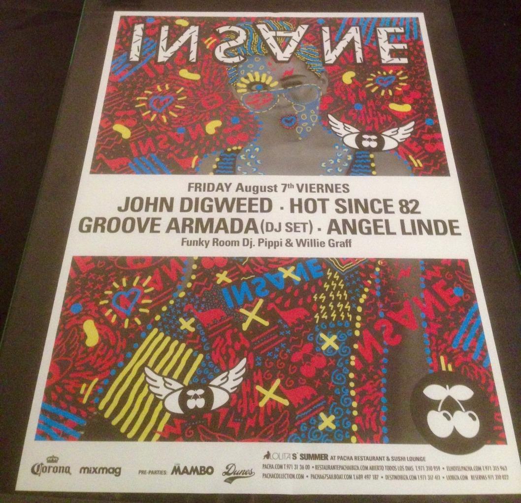 INSANE 2015 @ PACHA CLUB - IBIZA CLUB POSTERS - DEEP HOUSE TECHNO MUSIC DJ - Picture 11 of 19