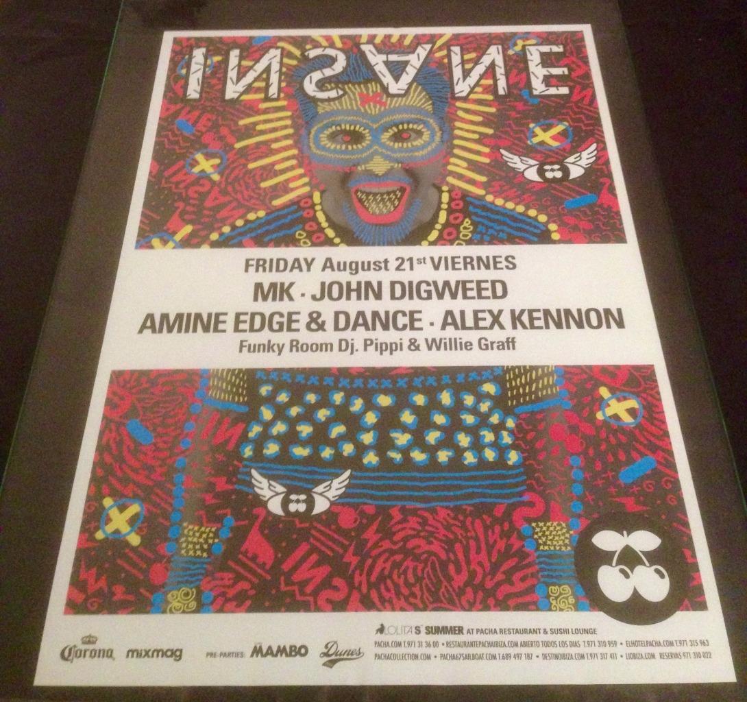 INSANE 2015 @ PACHA CLUB - IBIZA CLUB POSTERS - DEEP HOUSE TECHNO MUSIC DJ - Picture 13 of 19