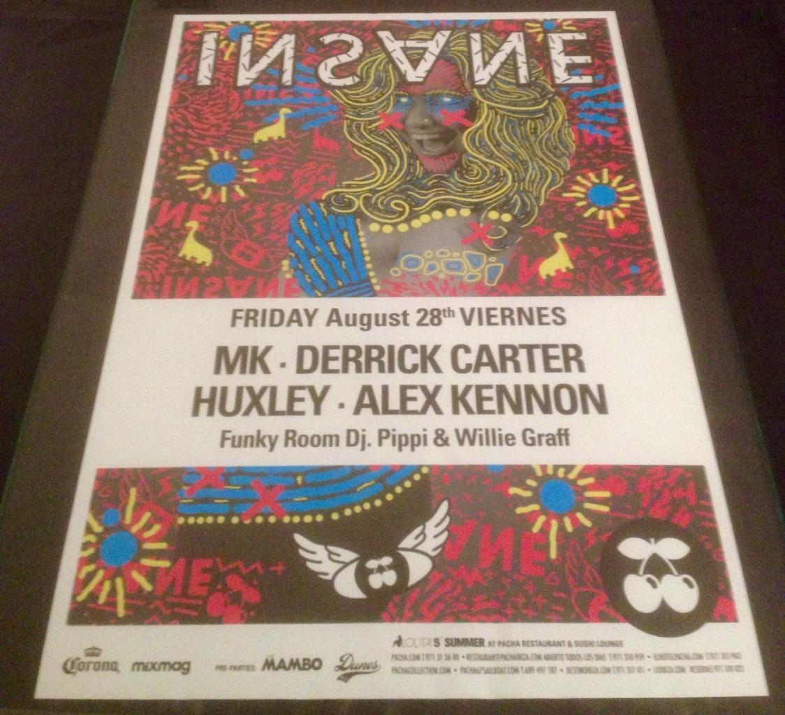 INSANE 2015 @ PACHA CLUB - IBIZA CLUB POSTERS - DEEP HOUSE TECHNO MUSIC DJ - Picture 14 of 19