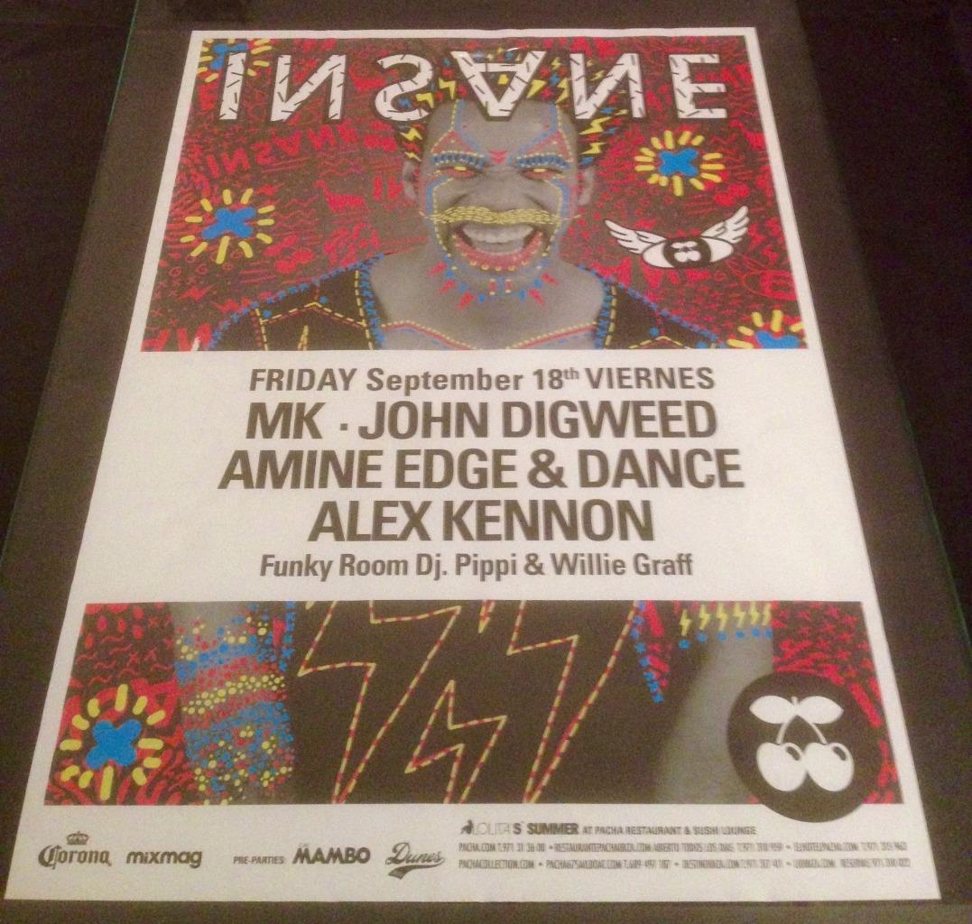 INSANE 2015 @ PACHA CLUB - IBIZA CLUB POSTERS - DEEP HOUSE TECHNO MUSIC DJ - Picture 17 of 19