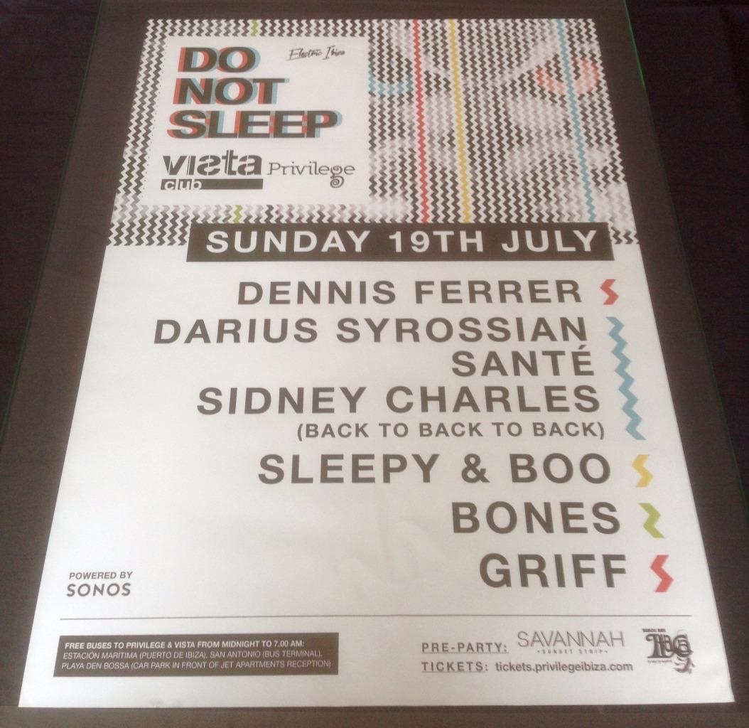 DO NOT SLEEP 2015 @ PRIVILEGE CLUB - IBIZA CLUB POSTERS - HOUSE MUSIC DJ - Picture 5 of 12