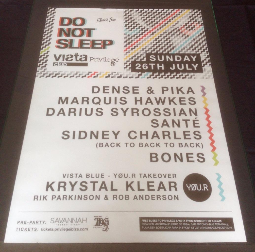 DO NOT SLEEP 2015 @ PRIVILEGE CLUB - IBIZA CLUB POSTERS - HOUSE MUSIC DJ - Picture 6 of 12