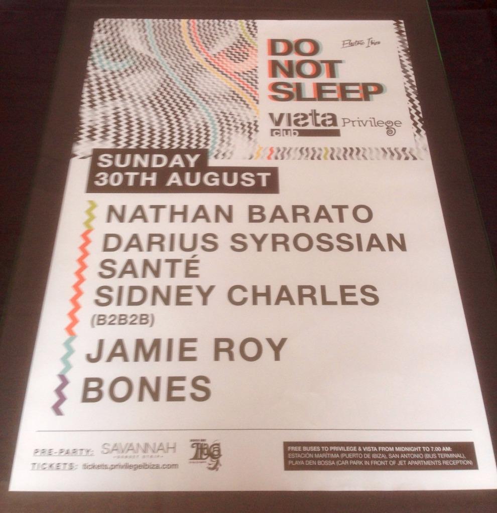 DO NOT SLEEP 2015 @ PRIVILEGE CLUB - IBIZA CLUB POSTERS - HOUSE MUSIC DJ - Picture 10 of 12