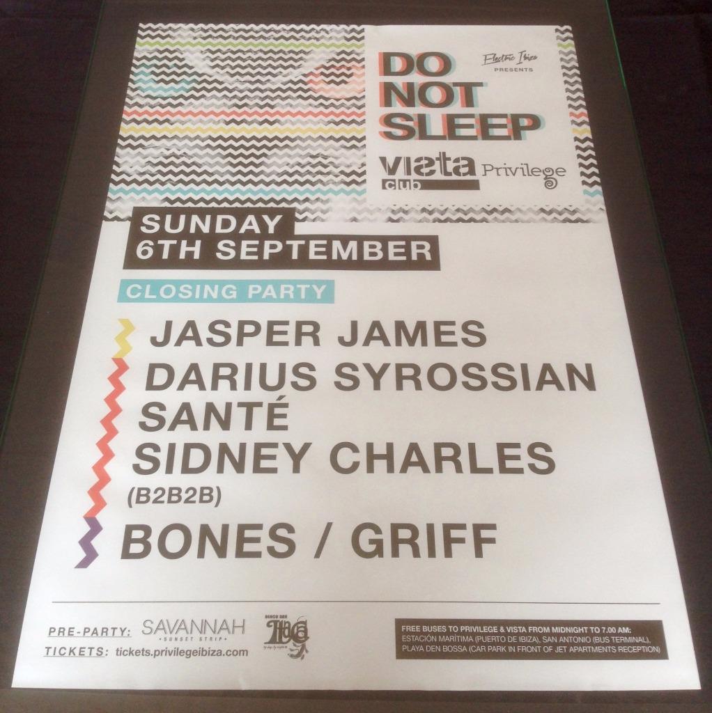 DO NOT SLEEP 2015 @ PRIVILEGE CLUB - IBIZA CLUB POSTERS - HOUSE MUSIC DJ - Picture 12 of 12