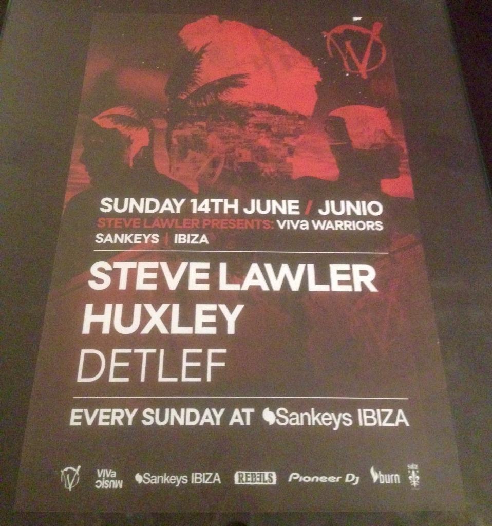 VIVA WARRIORS 2015 STEVE LAWLER @ SANKEYS CLUB - IBIZA CLUB POSTERS - MUSIC DJ - Picture 3 of 11