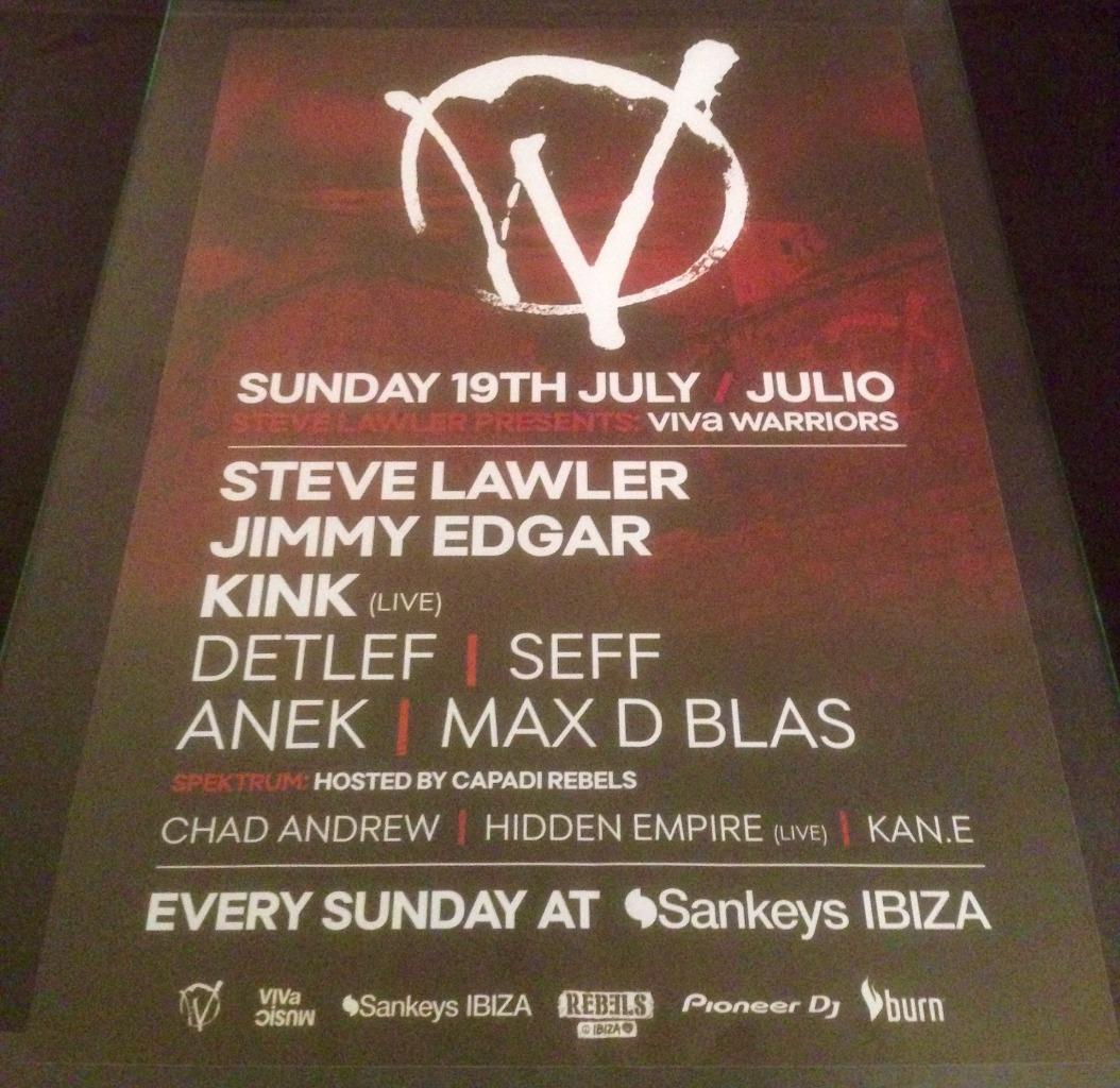 VIVA WARRIORS 2015 STEVE LAWLER @ SANKEYS CLUB - IBIZA CLUB POSTERS - MUSIC DJ - Picture 7 of 11