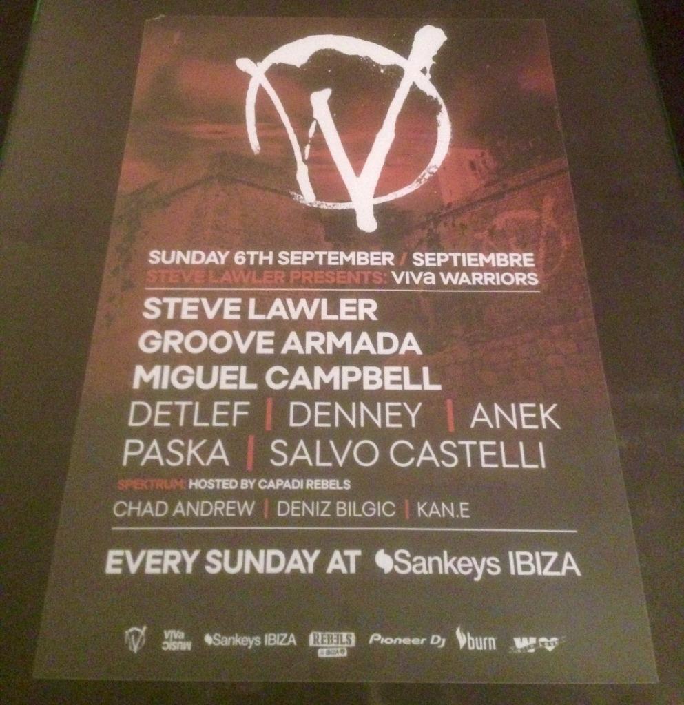 VIVA WARRIORS 2015 STEVE LAWLER @ SANKEYS CLUB - IBIZA CLUB POSTERS - MUSIC DJ - Picture 9 of 11