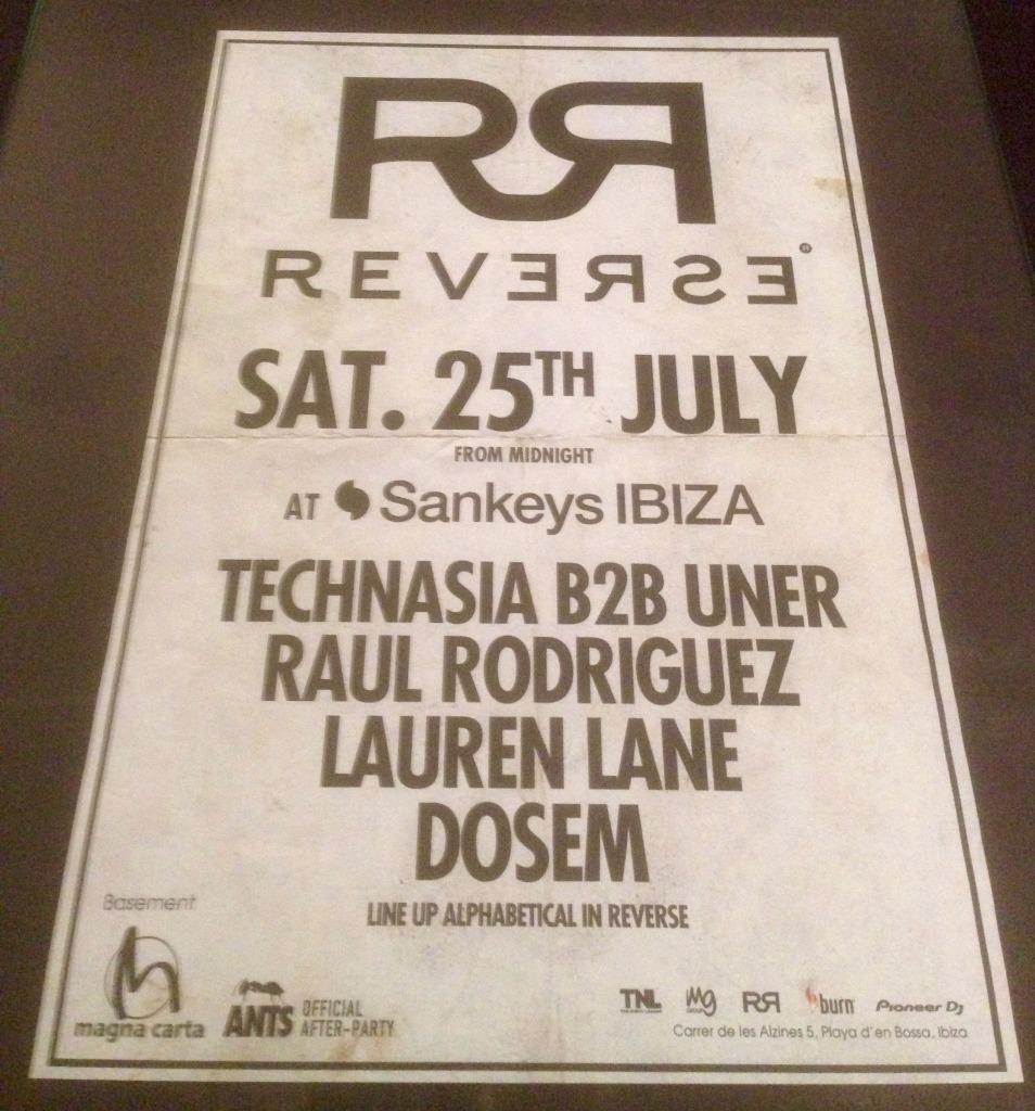 REVERSE 2015 @ SANKEYS CLUB - IBIZA CLUB POSTERS - HOUSE MUSIC DJ - Picture 8 of 15