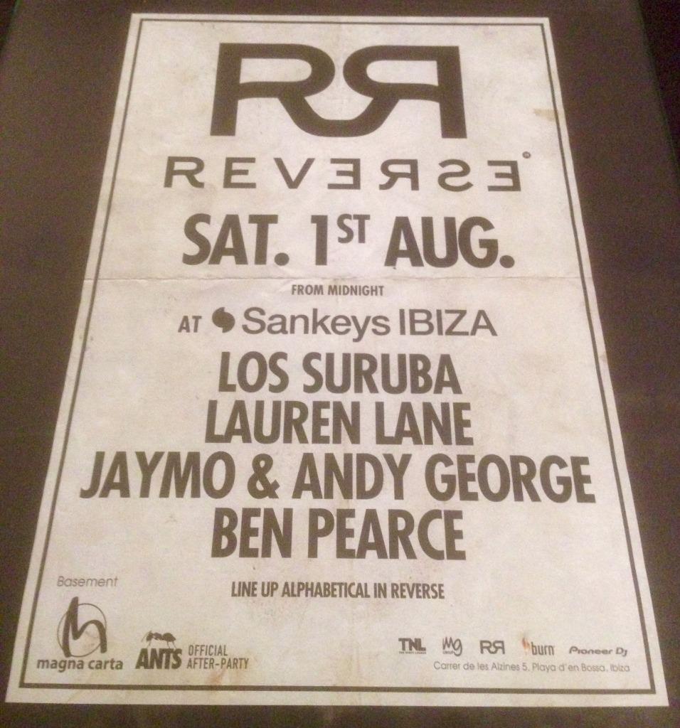 REVERSE 2015 @ SANKEYS CLUB - IBIZA CLUB POSTERS - HOUSE MUSIC DJ - Picture 9 of 15