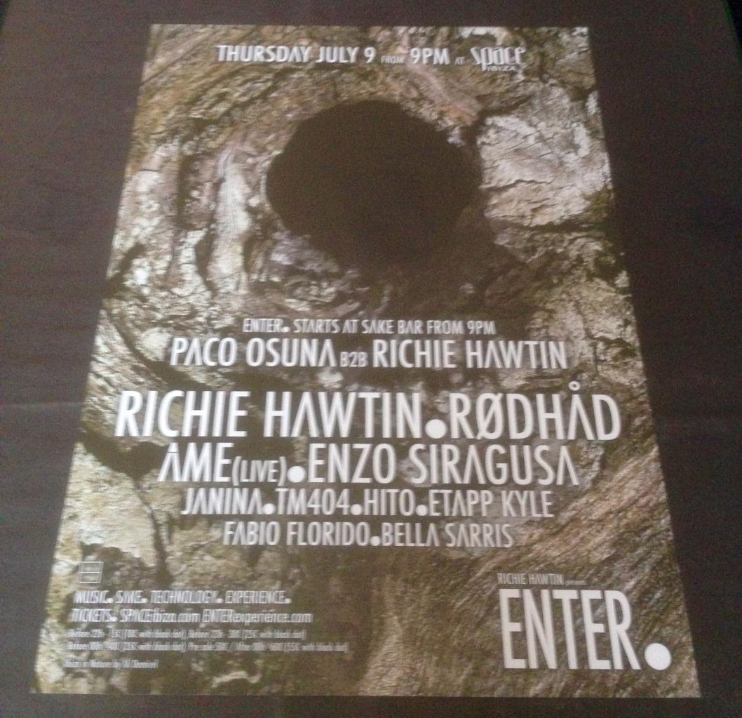 ENTER 2015 RICHIE HAWTIN @ SPACE IBIZA - IBIZA CLUB POSTERS - TECHNO MUSIC DJ - Picture 3 of 14