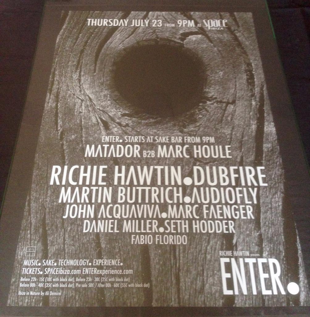 ENTER 2015 RICHIE HAWTIN @ SPACE IBIZA - IBIZA CLUB POSTERS - TECHNO MUSIC DJ - Picture 5 of 14