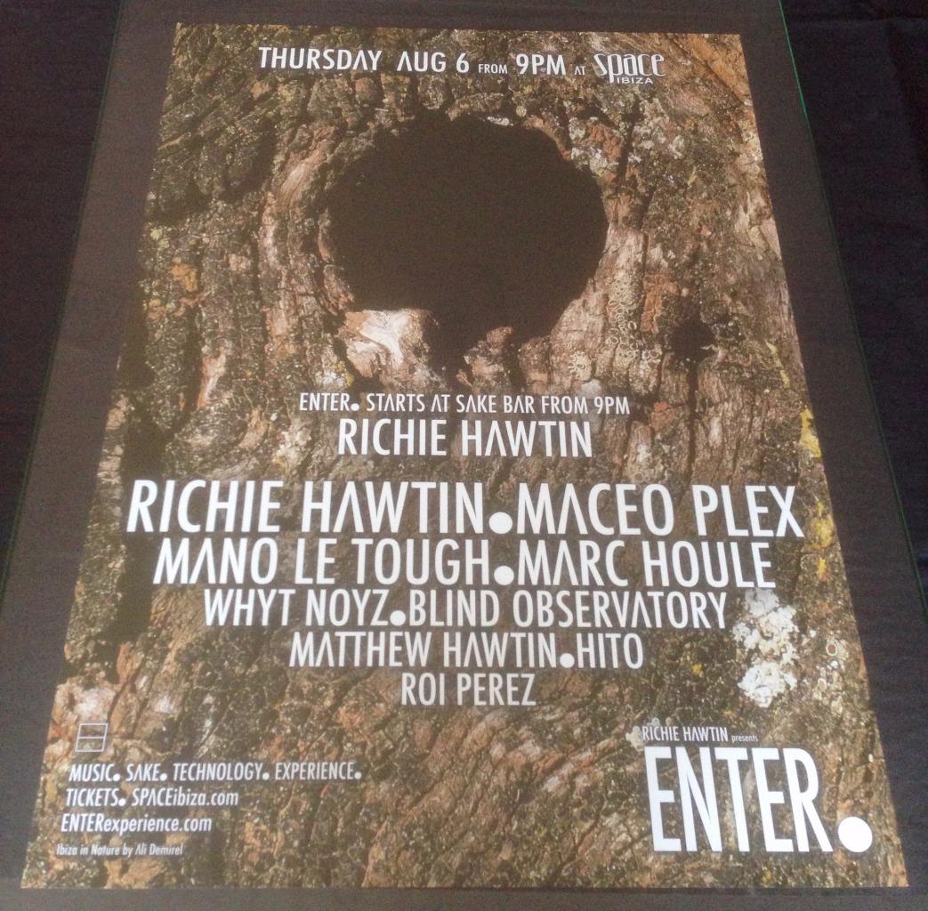 ENTER 2015 RICHIE HAWTIN @ SPACE IBIZA - IBIZA CLUB POSTERS - TECHNO MUSIC DJ - Picture 7 of 14