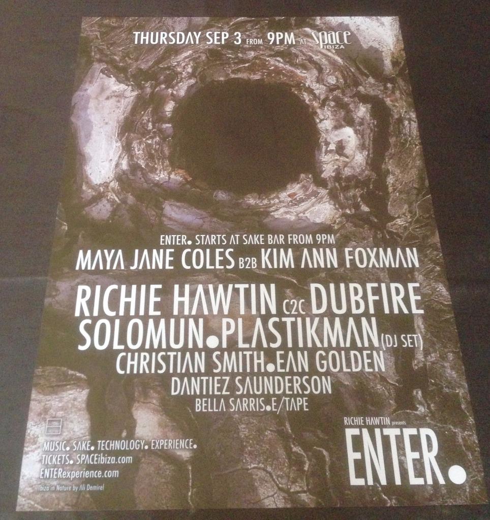 ENTER 2015 RICHIE HAWTIN @ SPACE IBIZA - IBIZA CLUB POSTERS - TECHNO MUSIC DJ - Picture 11 of 14