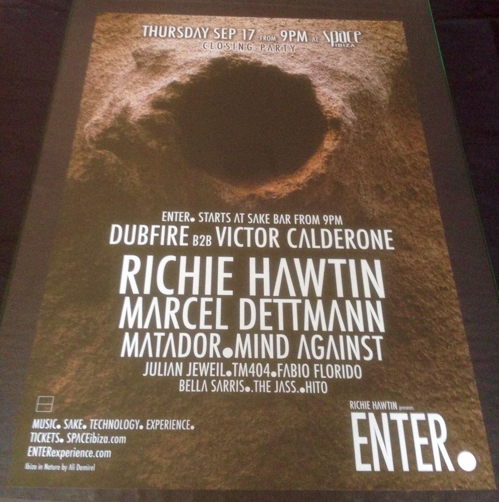 ENTER 2015 RICHIE HAWTIN @ SPACE IBIZA - IBIZA CLUB POSTERS - TECHNO MUSIC DJ - Picture 13 of 14