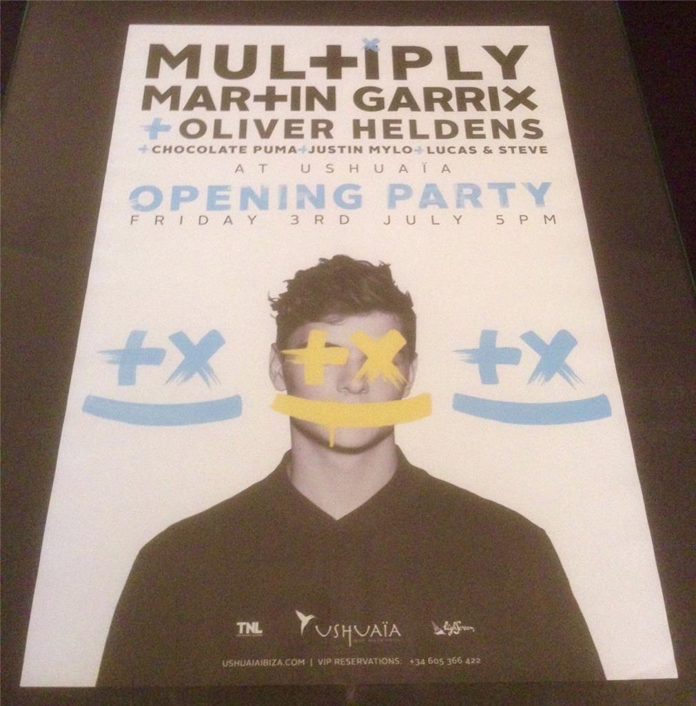 MARTIN GARRIX 2015 MULTIPLY @ USHUAIA BEACH HOTEL - IBIZA CLUB POSTERS - EDM DJ - Picture 7 of 9