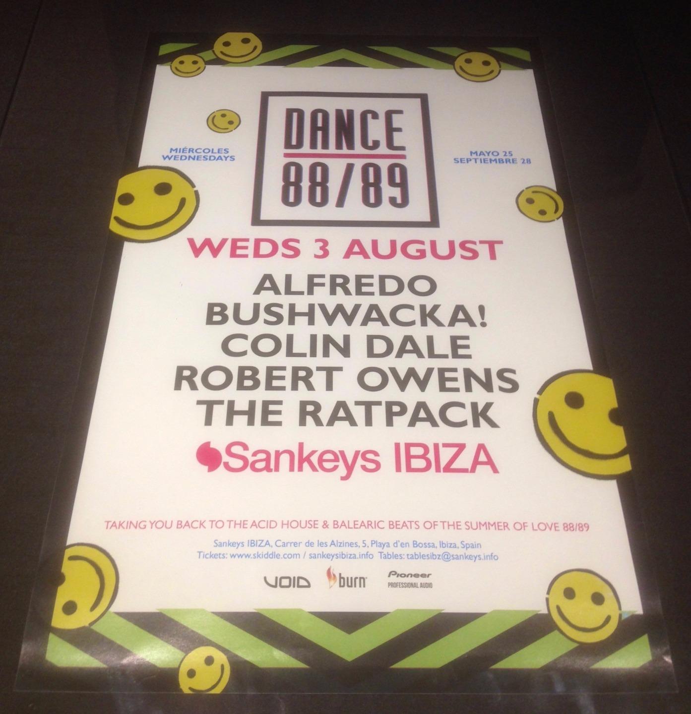 DANCE 88/89 - 2016 @ SANKEYS CLUB - IBIZA CLUB POSTERS ACID HOUSE MUSIC DJ 80S - Picture 10 of 17