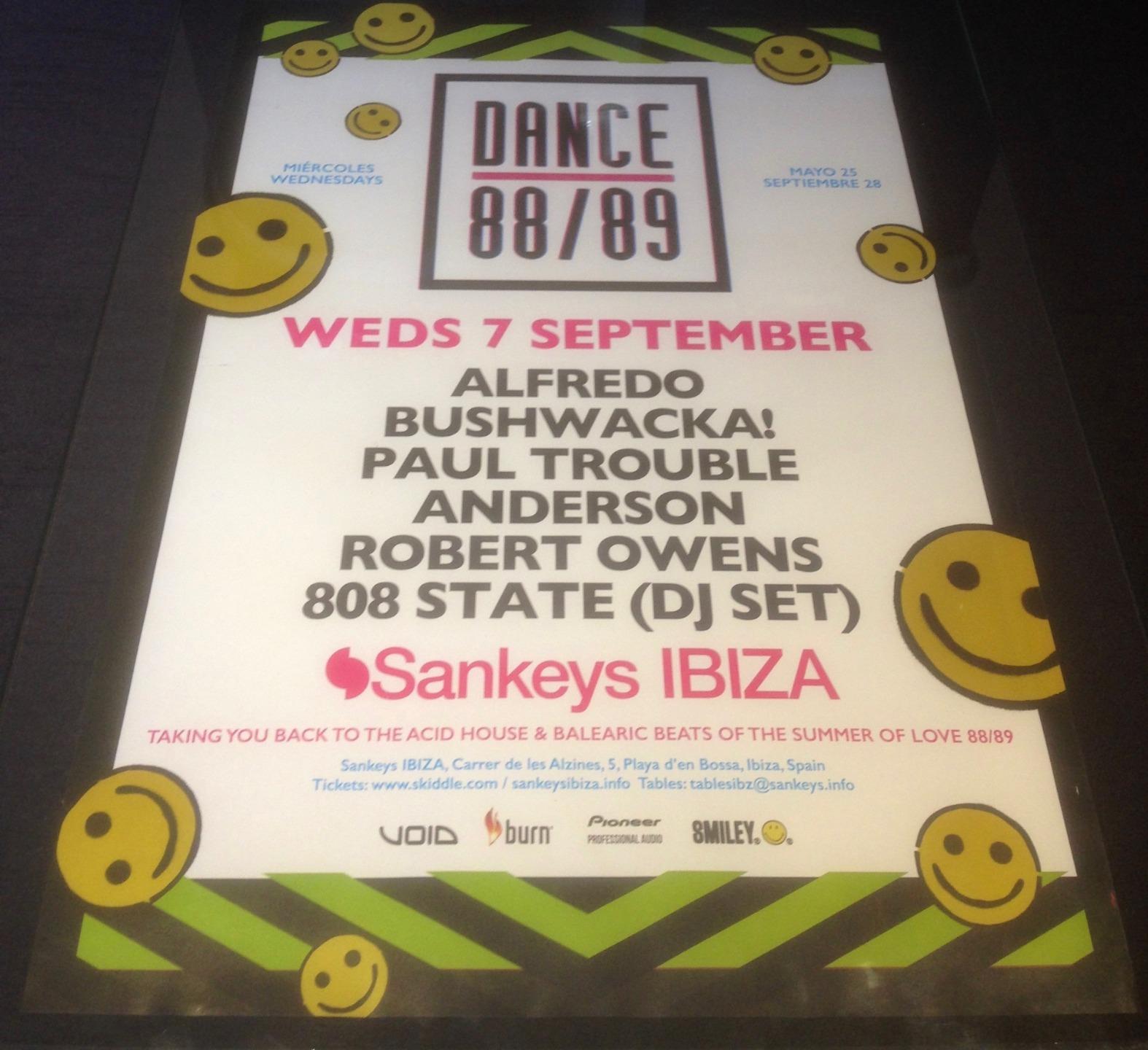DANCE 88/89 - 2016 @ SANKEYS CLUB - IBIZA CLUB POSTERS ACID HOUSE MUSIC DJ 80S - Picture 15 of 17