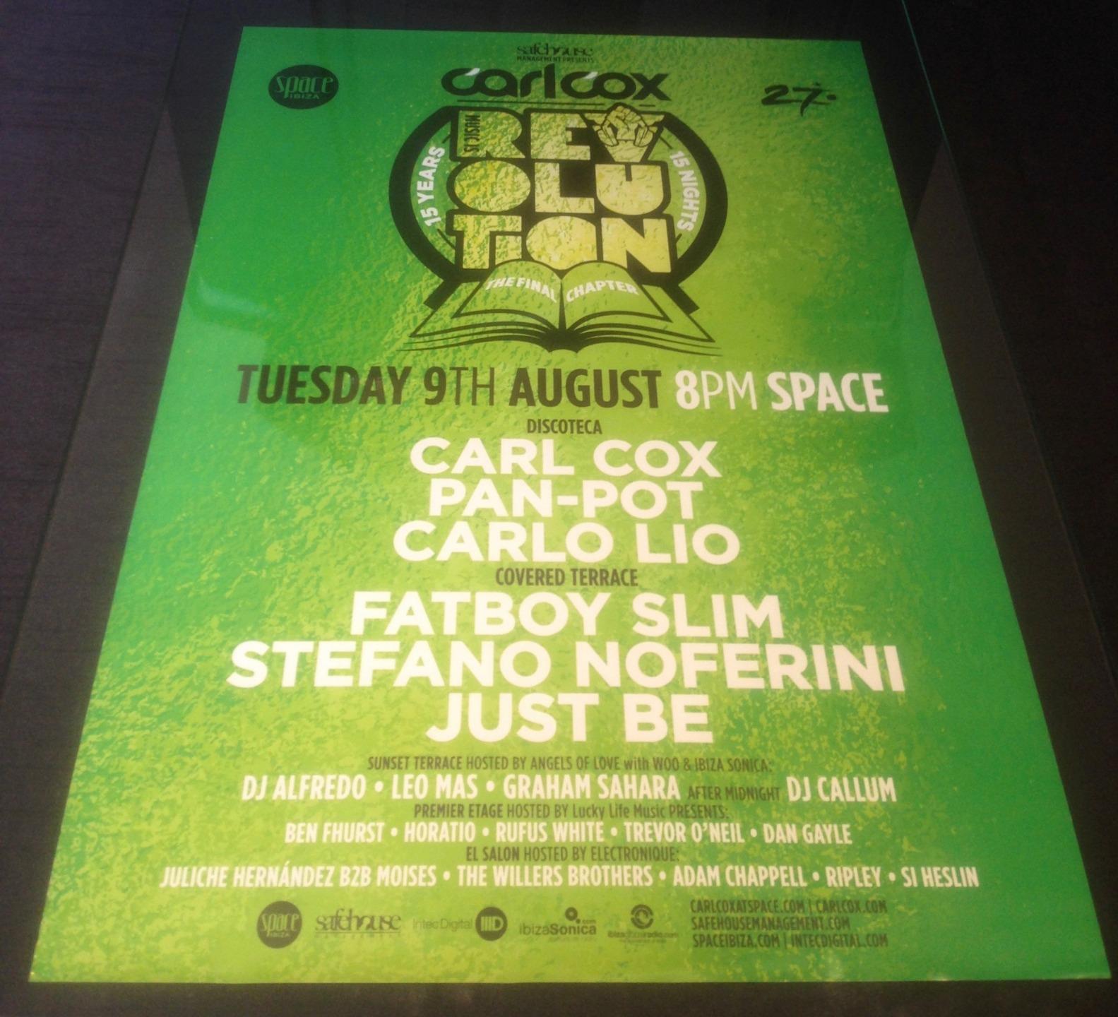CARL COX 2016 THE FINAL CHAPTER @ SPACE IBIZA - IBIZA CLUB POSTERS - MUSIC DJ - Picture 9 of 14