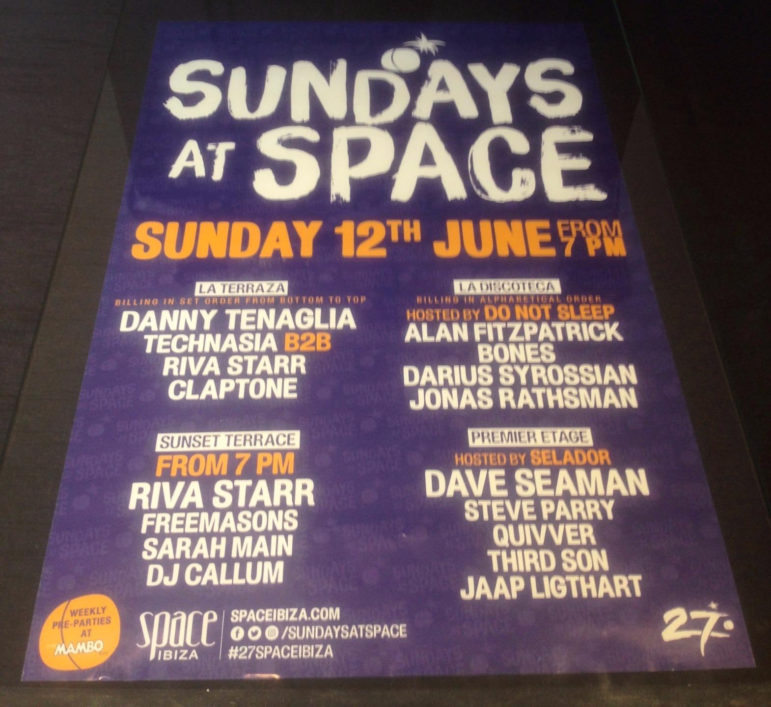 SUNDAYS AT SPACE 2016 DO NOT SLEEP @ SPACE IBIZA - IBIZA CLUB POSTERS - MUSIC DJ - Picture 2 of 18