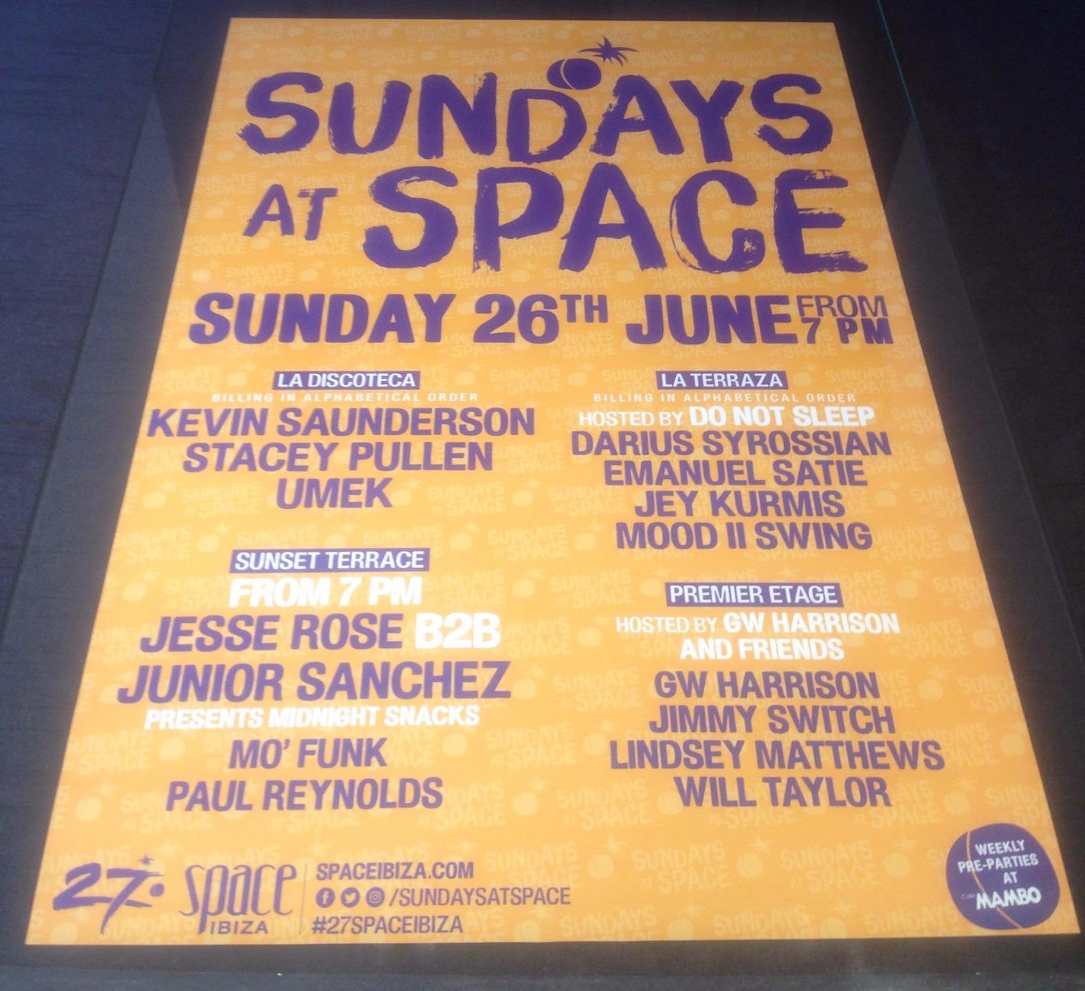 SUNDAYS AT SPACE 2016 DO NOT SLEEP @ SPACE IBIZA - IBIZA CLUB POSTERS - MUSIC DJ - Picture 4 of 18