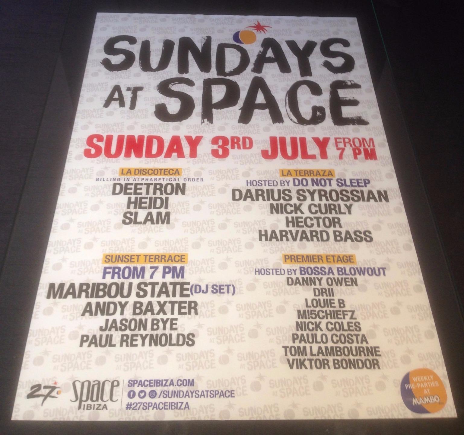 SUNDAYS AT SPACE 2016 DO NOT SLEEP @ SPACE IBIZA - IBIZA CLUB POSTERS - MUSIC DJ - Picture 5 of 18