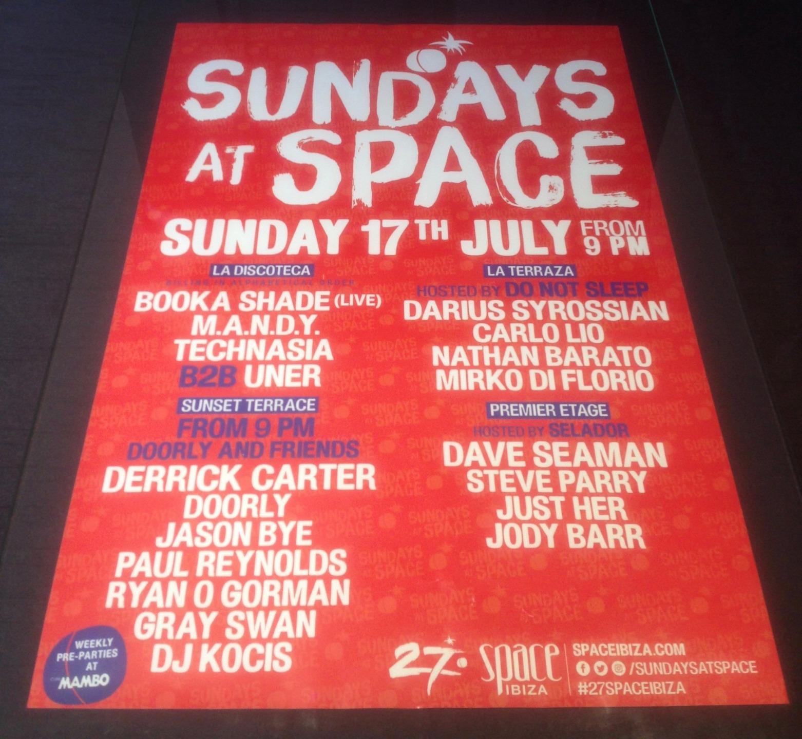 SUNDAYS AT SPACE 2016 DO NOT SLEEP @ SPACE IBIZA - IBIZA CLUB POSTERS - MUSIC DJ - Picture 7 of 18
