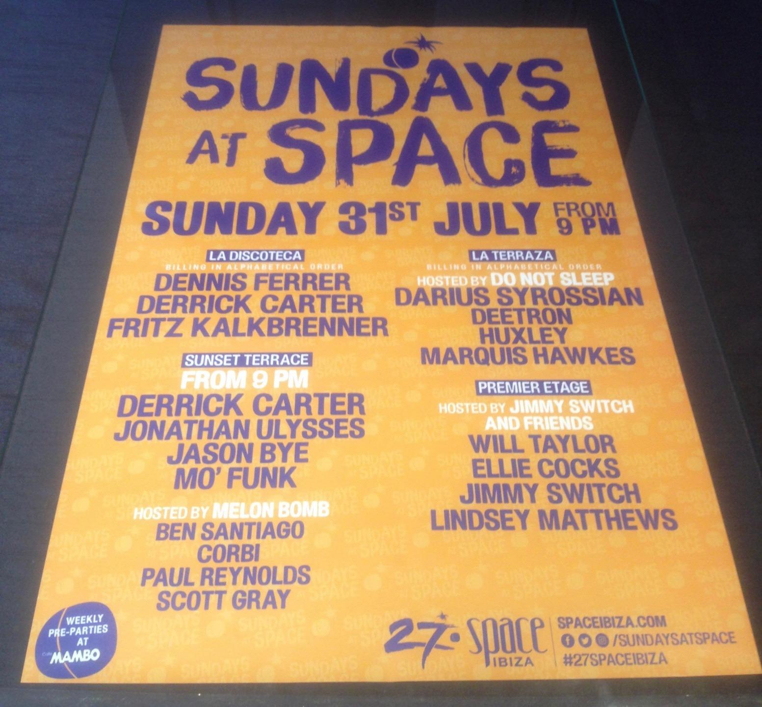 SUNDAYS AT SPACE 2016 DO NOT SLEEP @ SPACE IBIZA - IBIZA CLUB POSTERS - MUSIC DJ - Picture 8 of 18