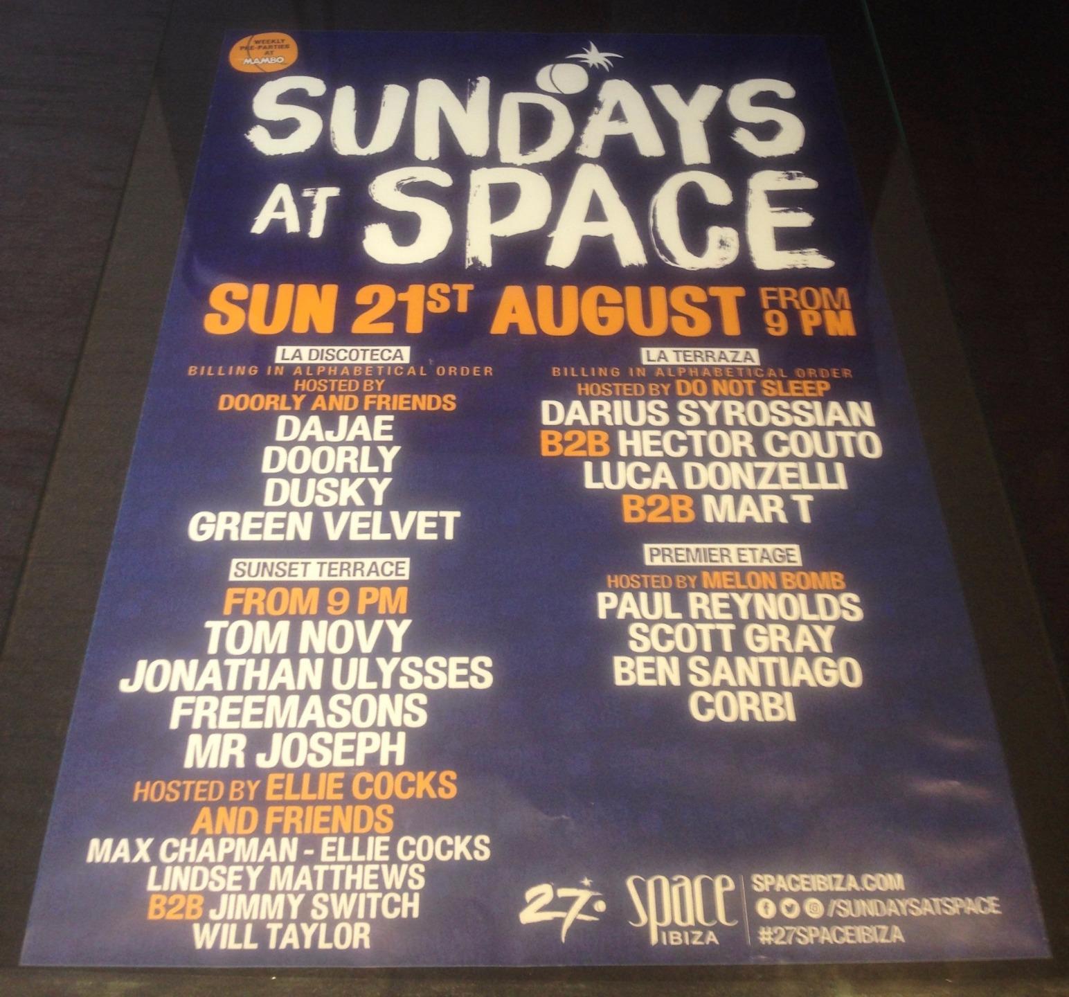 SUNDAYS AT SPACE 2016 DO NOT SLEEP @ SPACE IBIZA - IBIZA CLUB POSTERS - MUSIC DJ - Picture 12 of 18