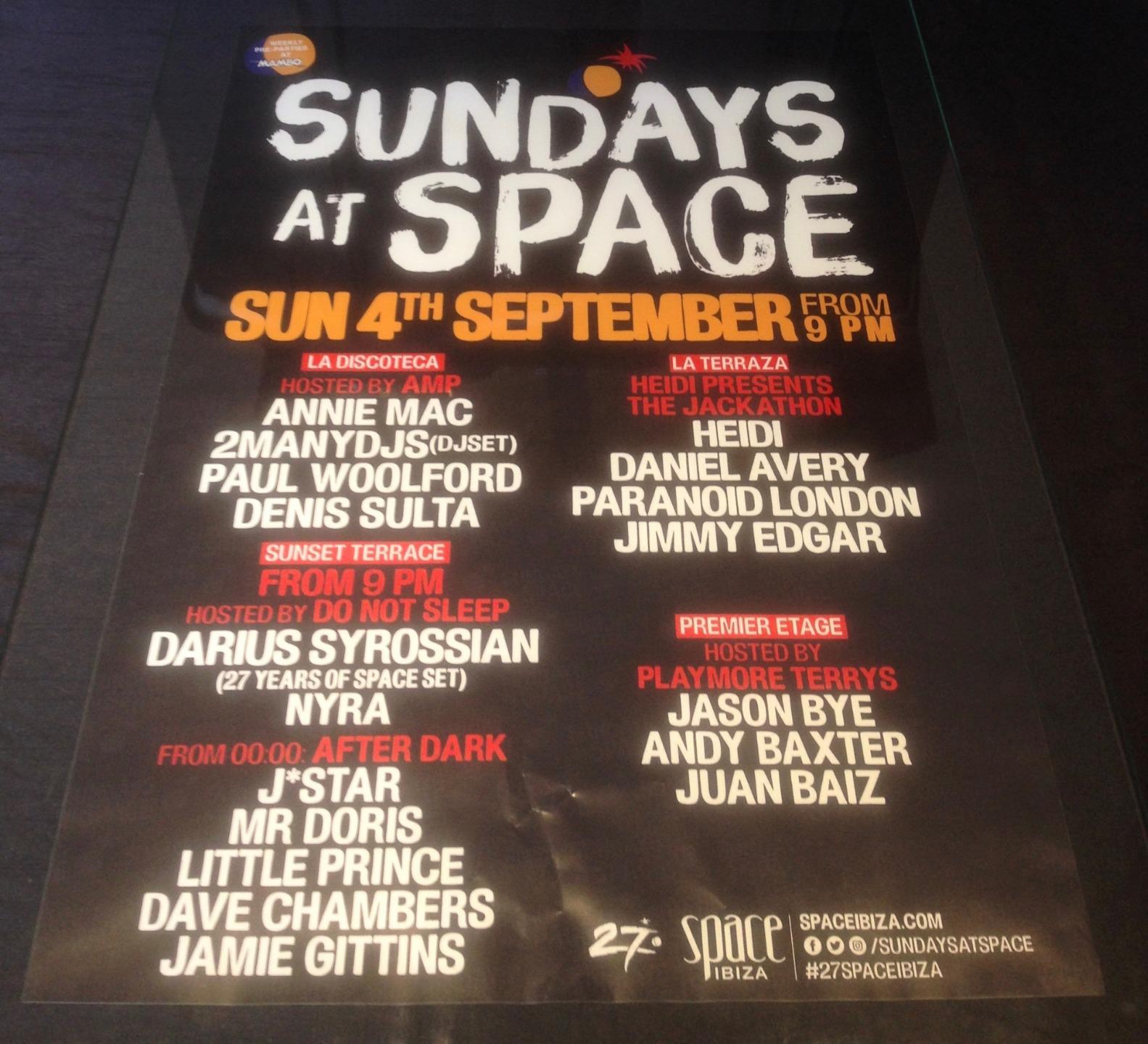 SUNDAYS AT SPACE 2016 DO NOT SLEEP @ SPACE IBIZA - IBIZA CLUB POSTERS - MUSIC DJ - Picture 14 of 18