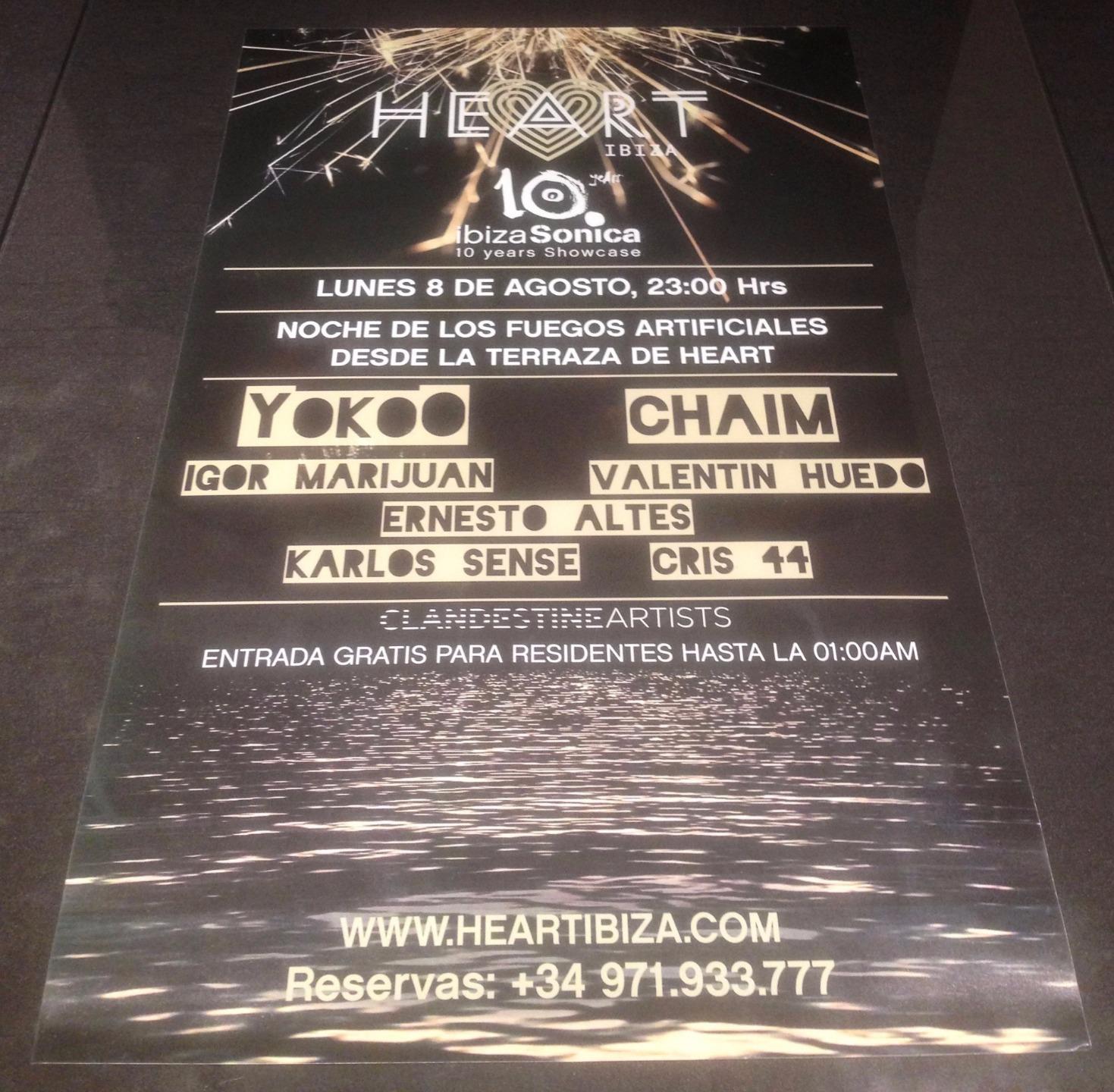 OPENING / CLOSING / OTHERS 2016 @ HEART NIGHTCLUB - IBIZA CLUB POSTERS - DJ - Picture 7 of 13
