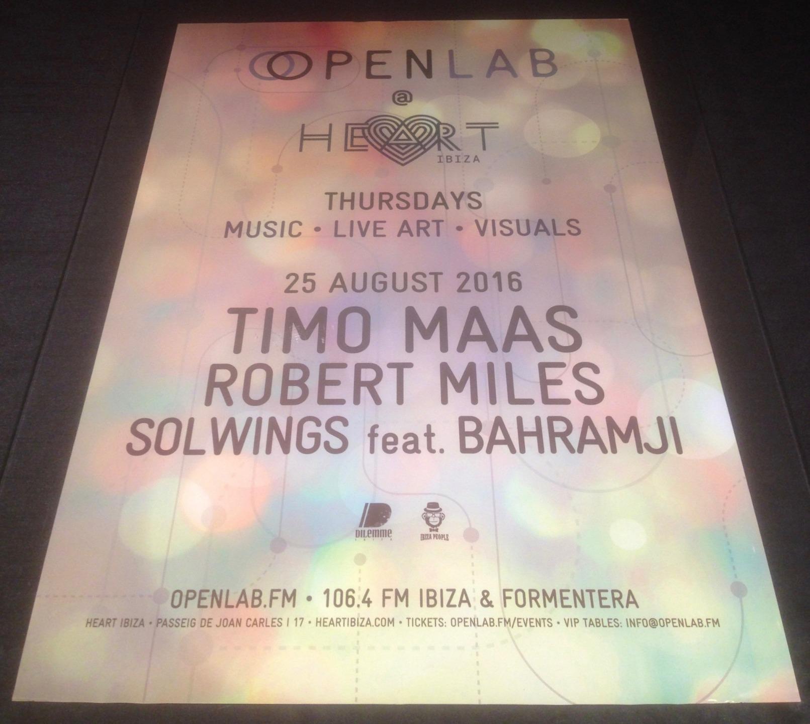 OPENLAB 2016 ROBERT MILES @ HEART NIGHTCLUB - IBIZA CLUB POSTERS - DJ MUSIC - Picture 8 of 8