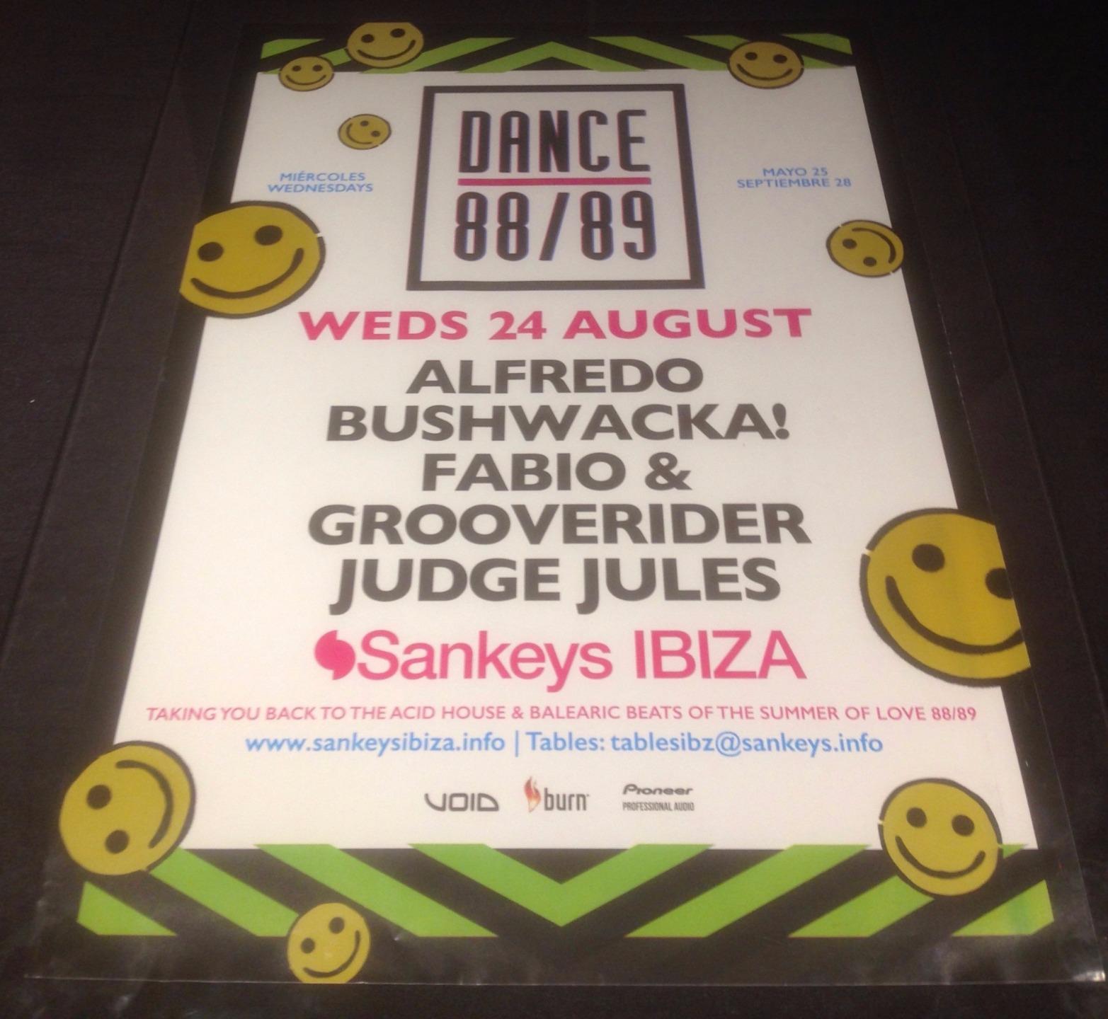 DANCE 88/89 - 2016 @ SANKEYS CLUB - IBIZA CLUB POSTERS ACID HOUSE MUSIC DJ 80S - Picture 13 of 17